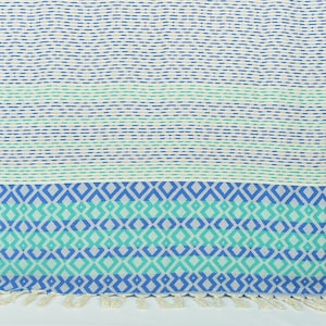 Toalha de praia turca, toalha de praia bordada, toalha sax azul-verde, toalha de diamante, presentes de casamento de 40 x 71 polegadas para casal personalizado,