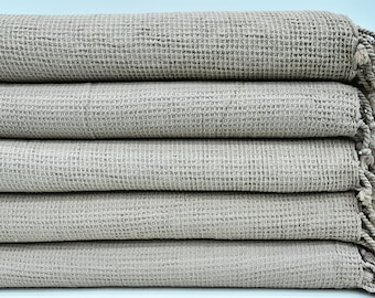 Turkish Blanket, Bedspread, Turkish Throw, 82"x67", Blanket, Brown Wedding Blanket, Sofa Blanket, Warm Blanket, Couple Blanket E-101