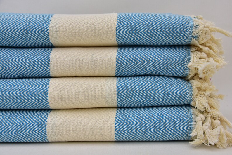 Herringbone Blanket Dark Turquoise Blanket Beach Throw Turkish Etsy