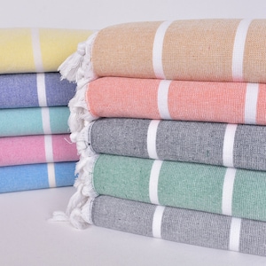 Beach Towel, Personalized Towel, Turkish Towel, Terry Towel, Striped Peshtemal, 40x63 Inches Cotton Towel, Bridal Show Towel, Spa Towel,