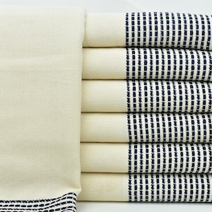 Custom Towel, Embroidered Beach Towel, Navy Striped Towel, 36x69 Inches Bridesmaid Bulk Gifts, Gift Towel, Hotel Towel,