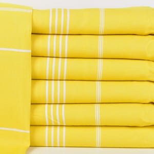Turkish Towel, Turkish Beach Towel, Yellow Peshtemal, Striped Towel, 38x73 Inches Monogrammed Towel, Wedding Peshtemal,