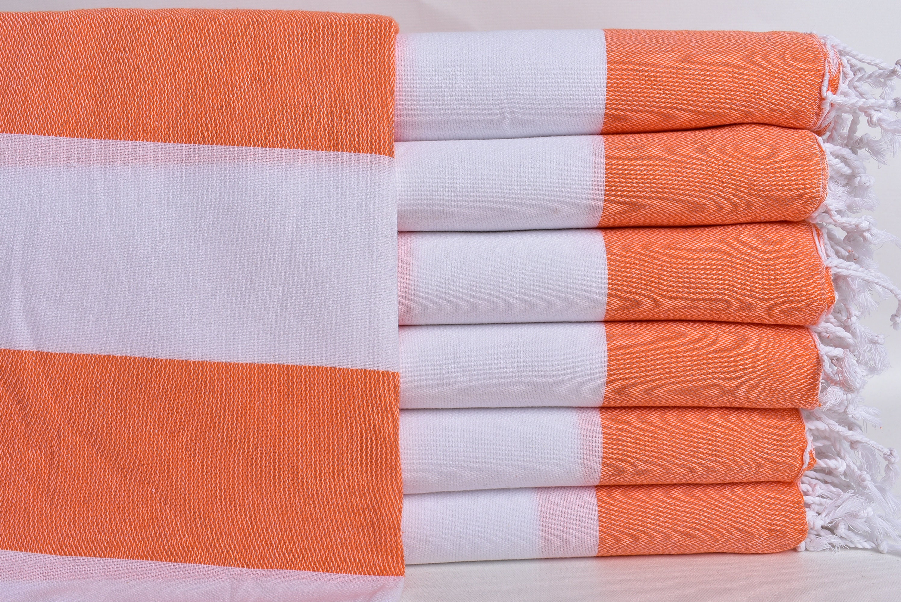 Orange striped 2024 bath towels