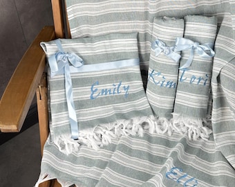 Personalisiertes türkisches Handtuch als Geschenk, Junggesellinnenabschiedsgeschenk, Geschenk für Brautjungfern, Großhandel 37"x65" Badewannengröße