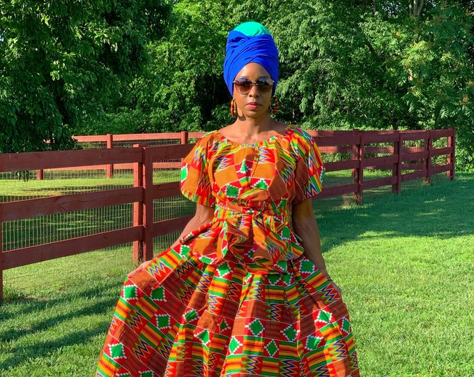 Jambo Kente 3 piece crop set