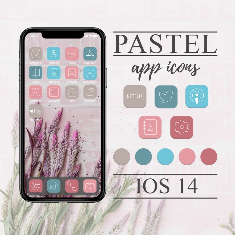 250 Pastel app icons / iOS 14 Home Screen Etsy