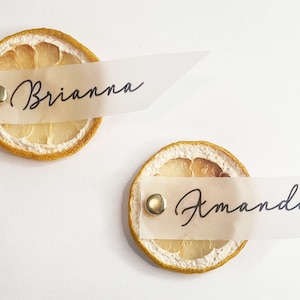 Dried Lemon Place Cards