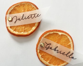 Dried Orange Place Cards