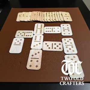 Large Wooden Domino Set with Storage Box | Handmade Oversized Game for Family Gift