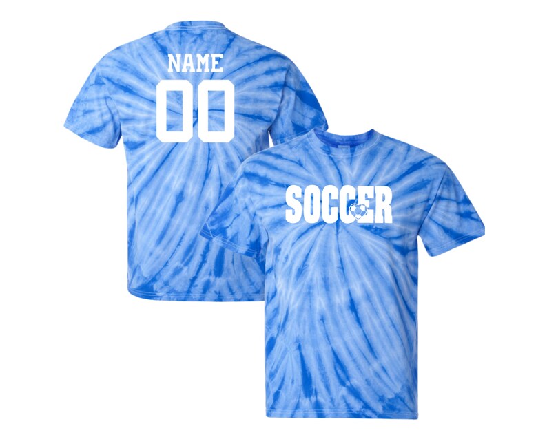 Customizable Soccer Tie Dye TShirt Soccer with Heart Logo Etsy