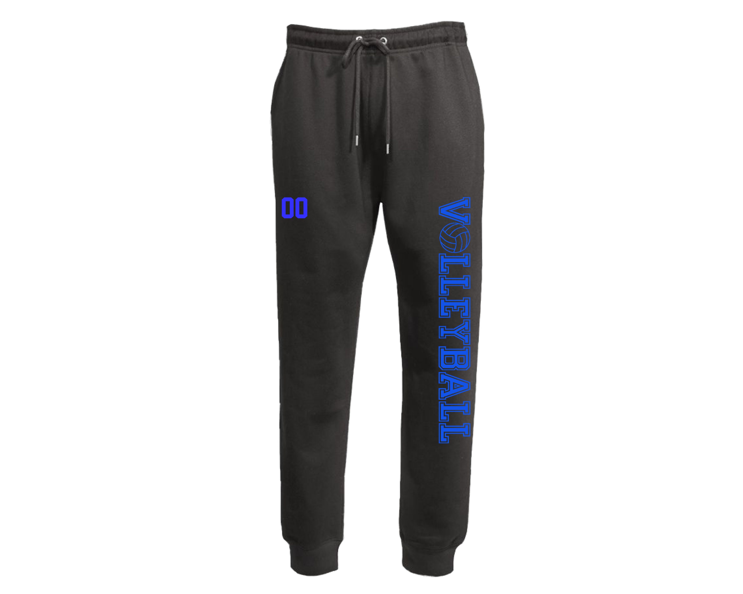 Customizable Volleyball Classic Black Joggers add Your - Etsy