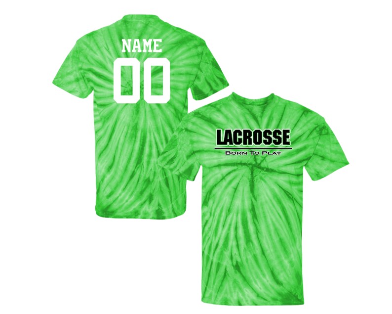 Customizable Lacrosse Tie Dye Tshirt Born to Play Logo Etsy