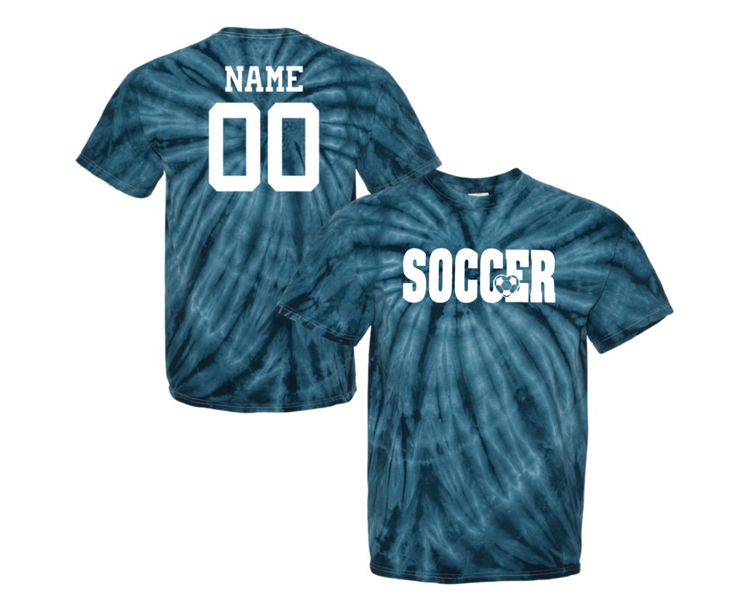 Customizable Soccer Tie Dye Tshirt Soccer With Heart Logo Etsy