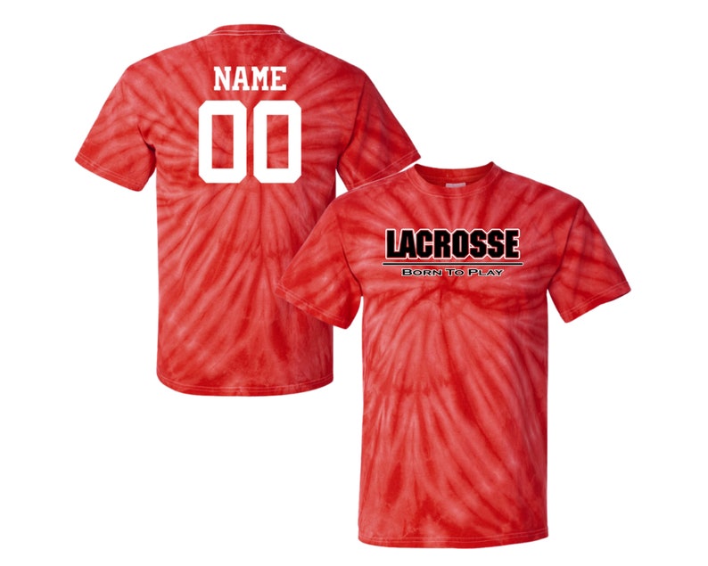Customizable Lacrosse Tie Dye Tshirt Born to Play Logo Etsy