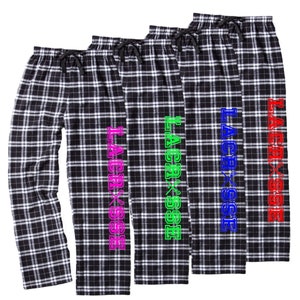 Lacrosse White and Black Flannel Pants