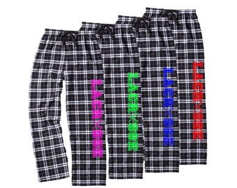 Lacrosse White and Black Flannel Pants