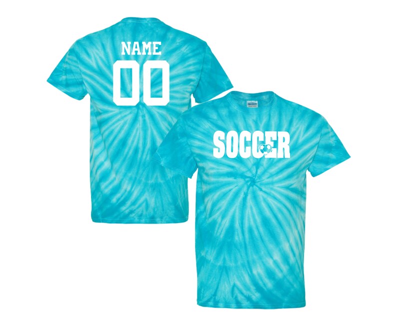 Customizable Soccer Tie Dye TShirt Soccer with Heart Logo Etsy