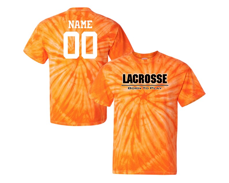 Customizable Lacrosse Tie Dye Tshirt Born to Play Logo Etsy