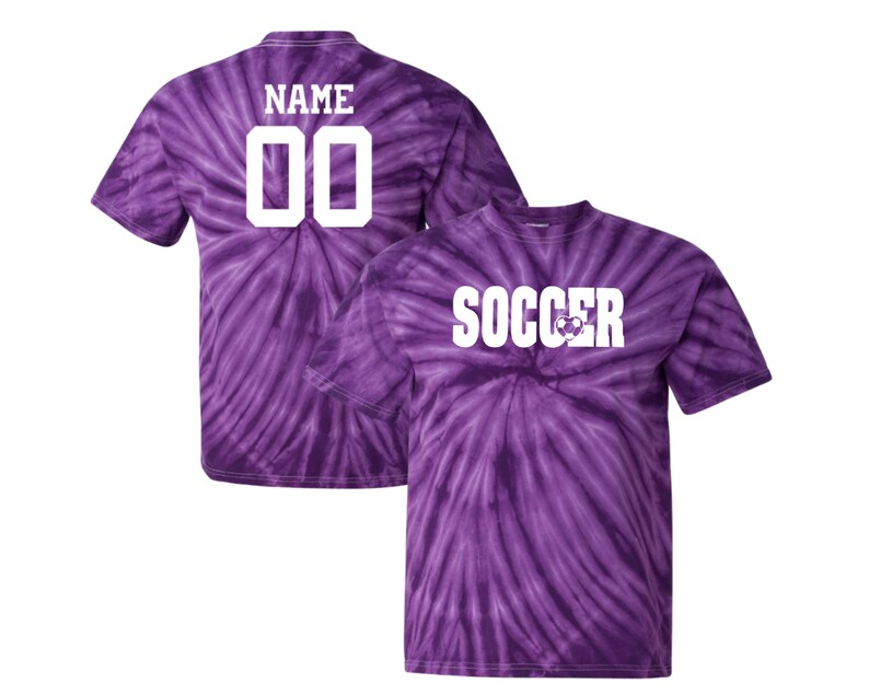 Customizable Soccer Tie Dye Tshirt Soccer With Heart Logo Etsy