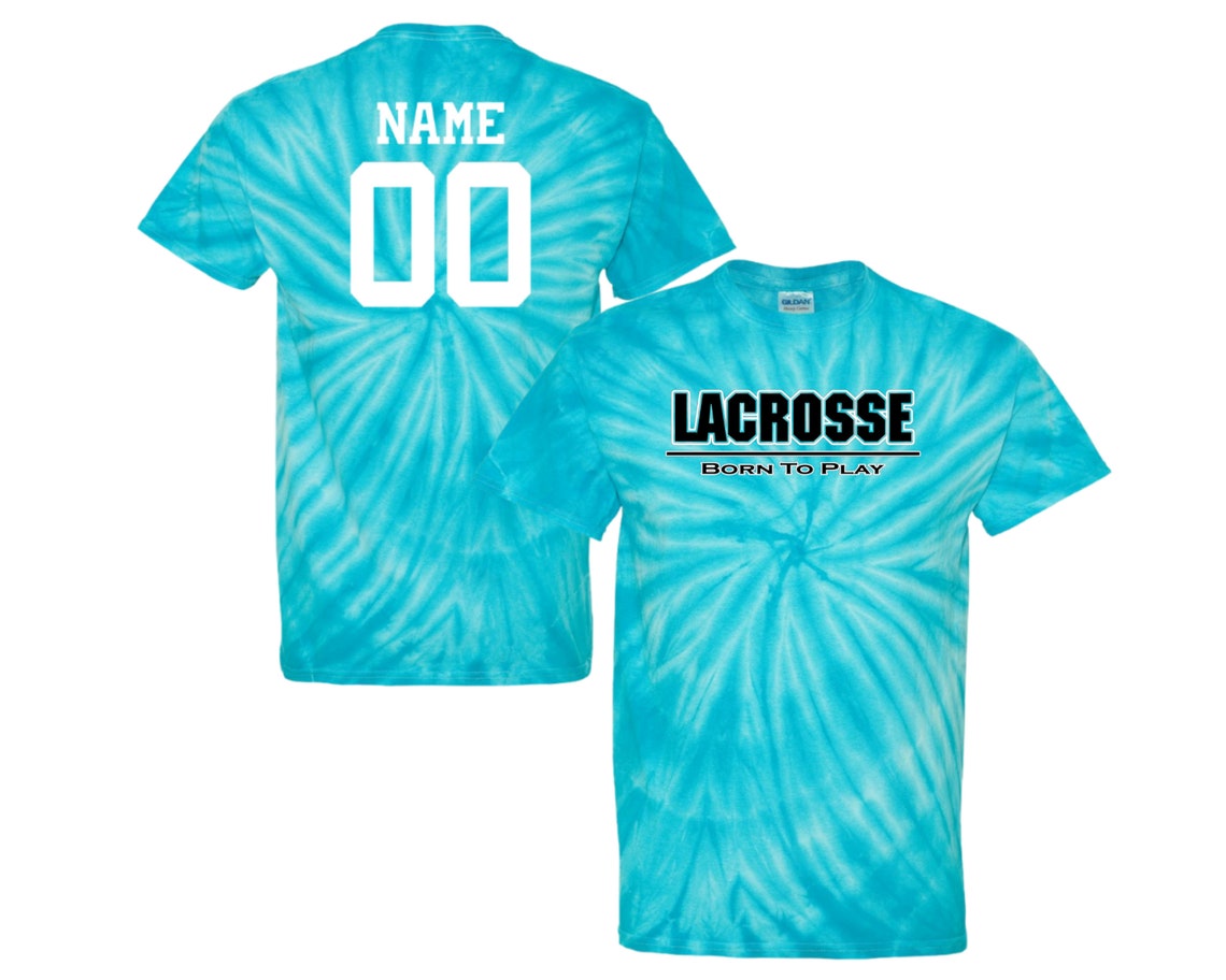 Customizable Lacrosse Tie Dye Tshirt Born to Play Logo Etsy