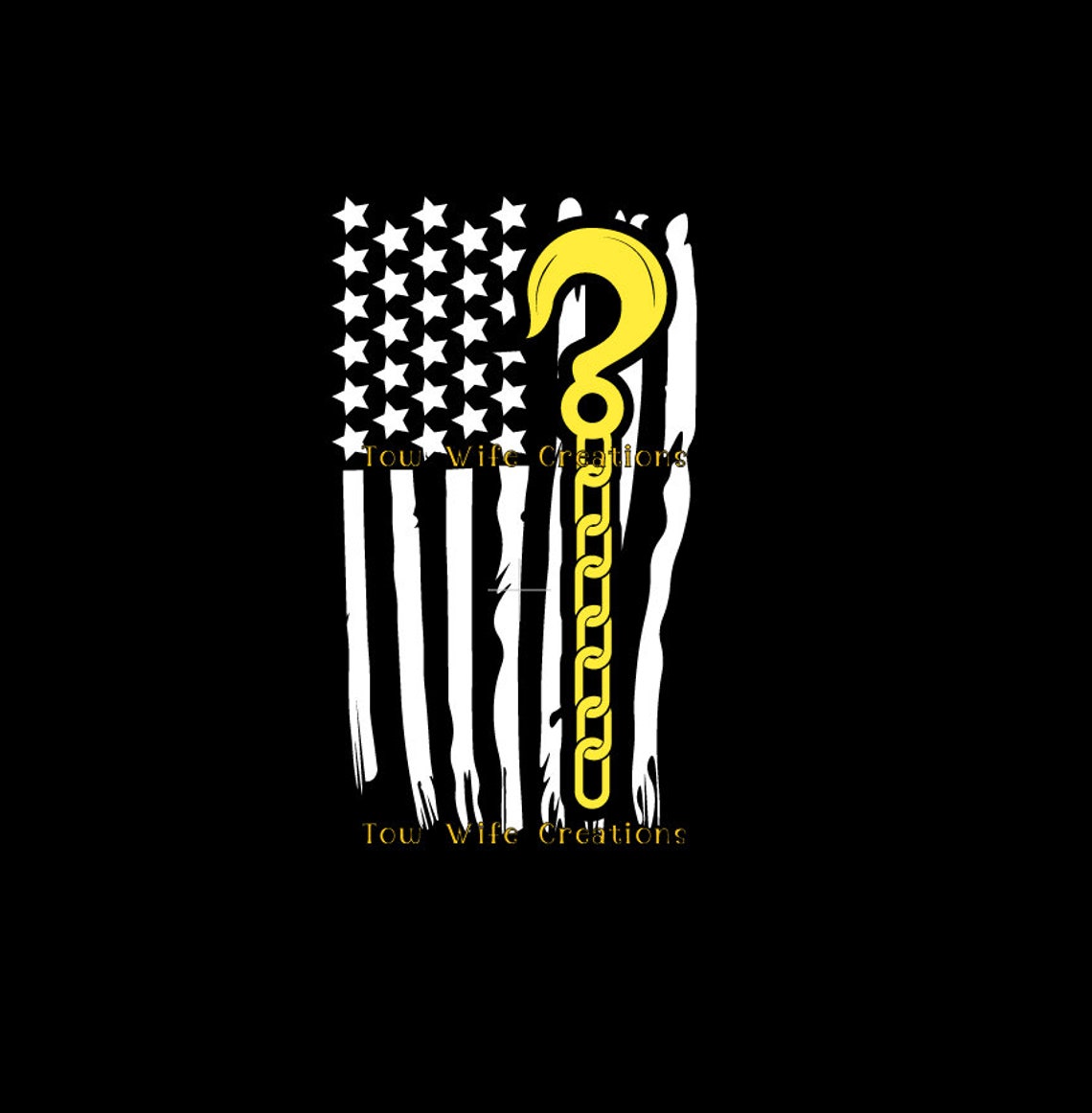 Thin Yellow Line Flag Tow Truck Driver Decal Distressed Thin | Etsy