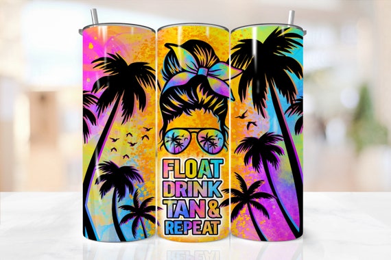 Float Drink Tan Repeat Tumbler Wrap, Summer, (2584064)