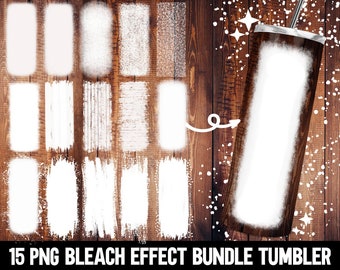 Bleach Effect PNG Sublimation Bundle Tumbler / Splash Effect Tumbler / Agregar un nombre o dicho o diseños / 15 archivos PNG / Descarga digital