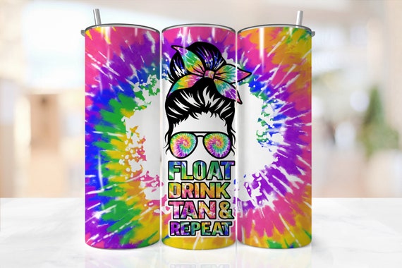 Float Drink Tan Repeat/20 Oz Skinny Tumbler Wrap PNG File - Etsy
