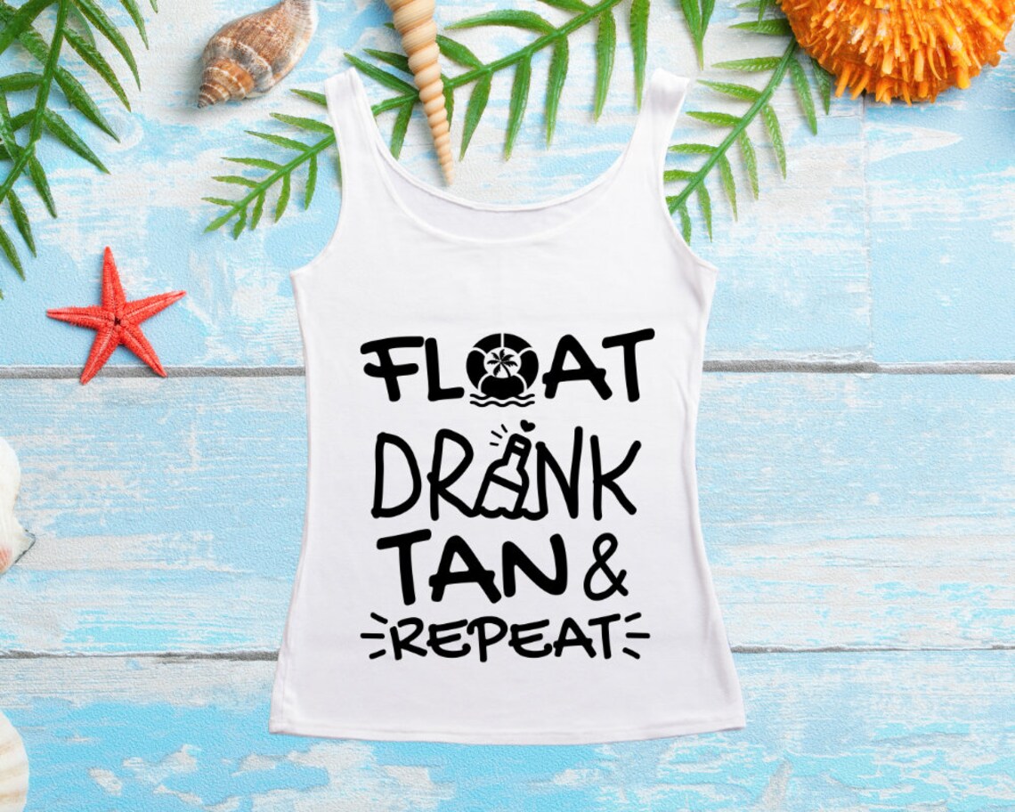 Float Drink Tan Repeat SVG PNG File For Cricut Instant Etsy