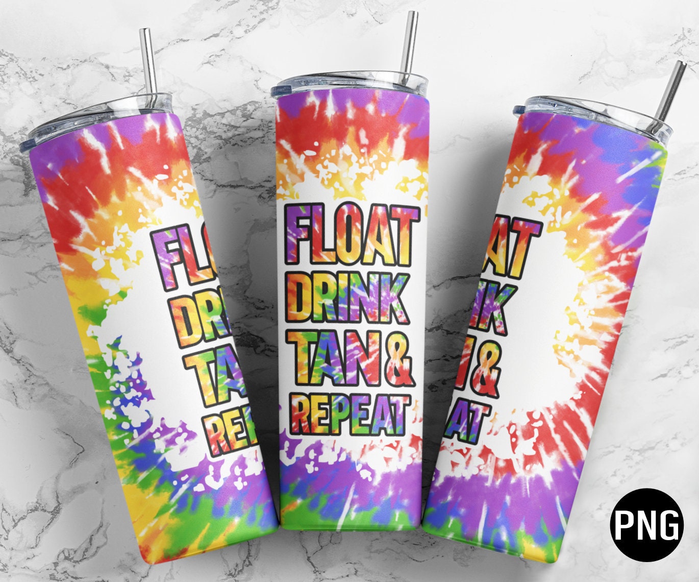 Float Drink Tan & Repeat Tumbler Wrap Design 5 PNG Files Etsy
