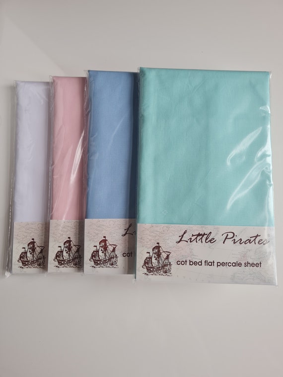 Baby Cot/Cot Bed Flat Sheet 100% Ranforce Percale Cotton