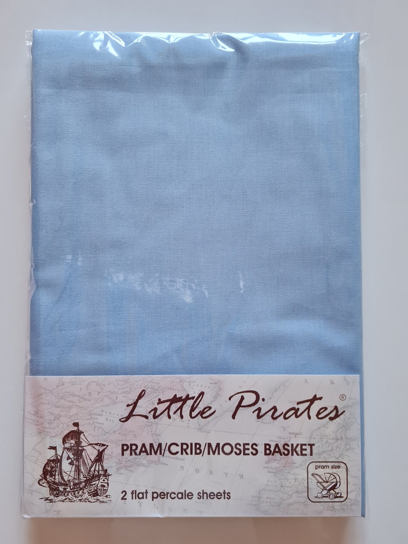 2 x Baby Pram/Crib/Moses Basket White Flat Sheet 100% Ranforce Cotton, Baby sheet image 3