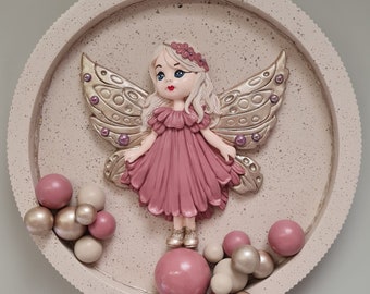 3D fairy wall art light up bedside table decor, 3D Wall art decor for kids, 3D art, Baby room, nursery decoration 3D baby gift, girl.