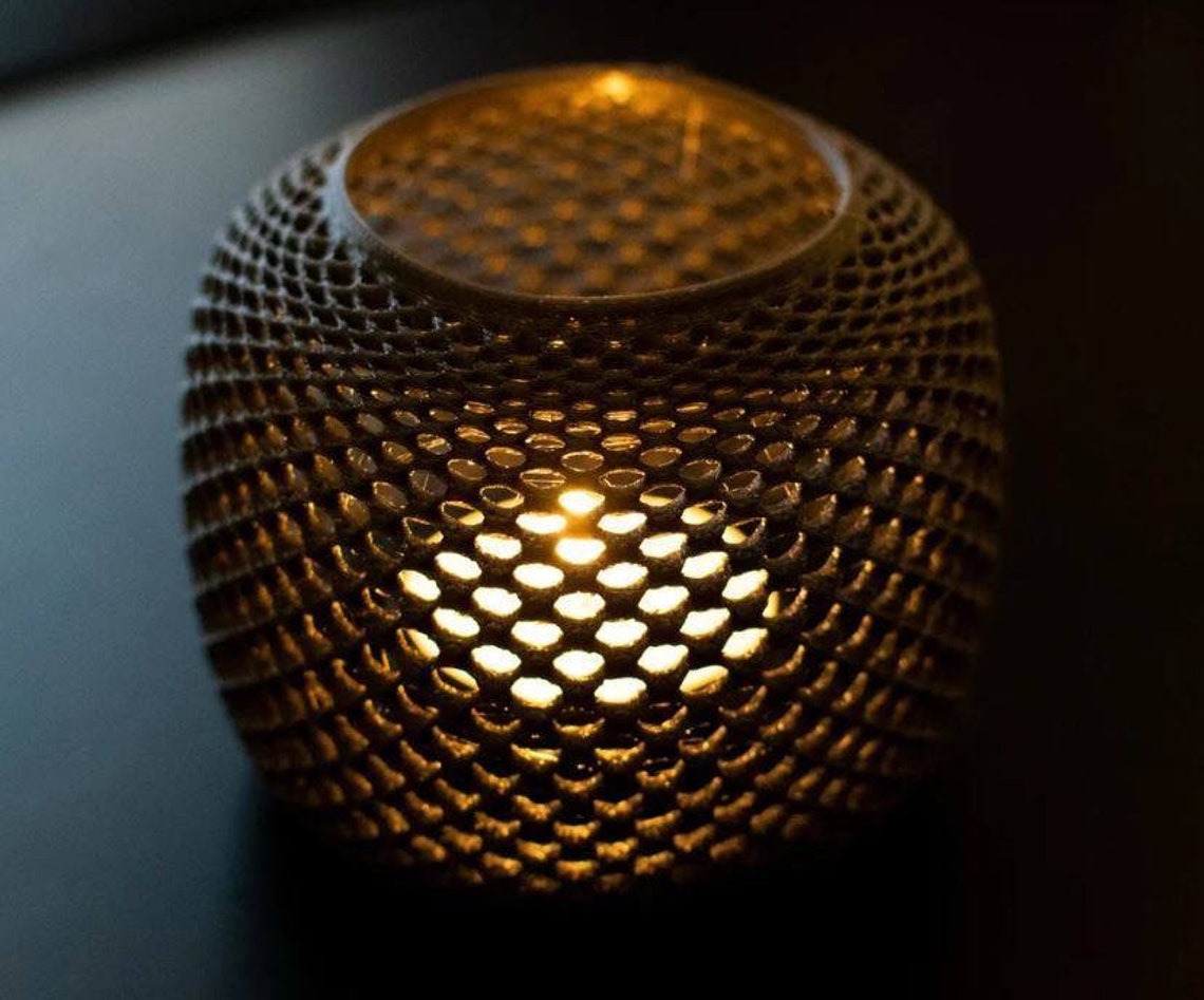 3D Printed Tea light candle holder Etsy