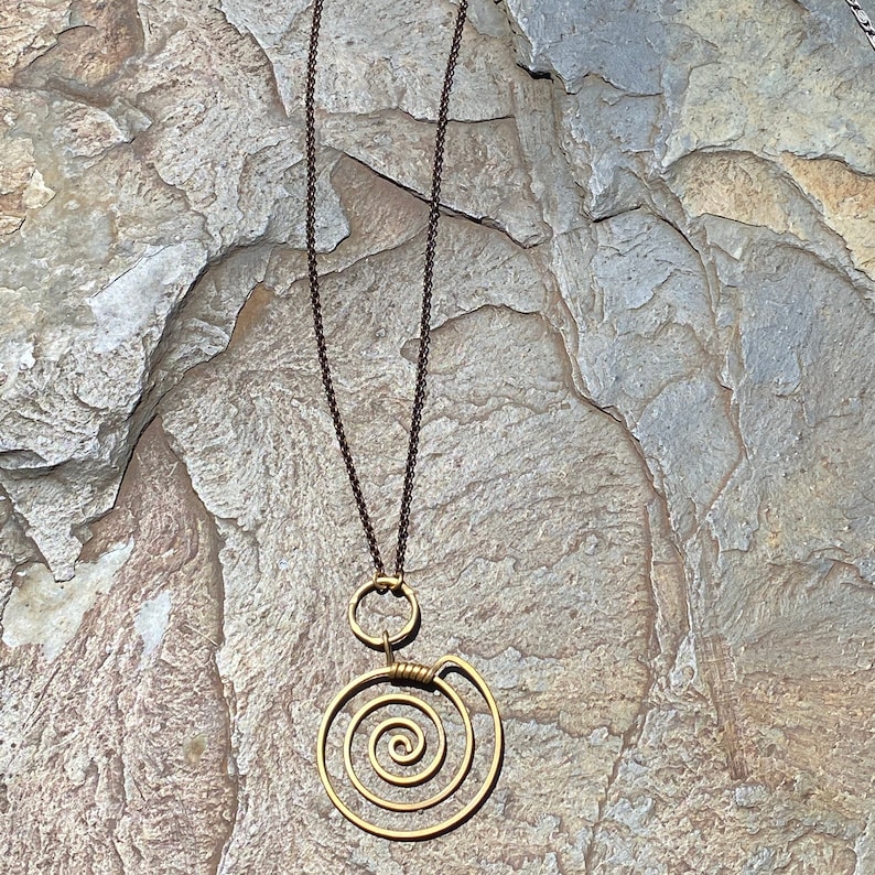 Large Hand Spiral Pendant Necklace by Lochlin Smith Etsy