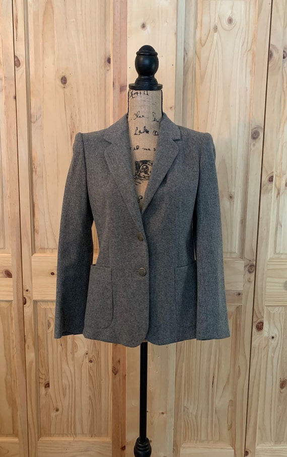 Vintage Silverwoods Brand Gray, Wool Dress Jacket