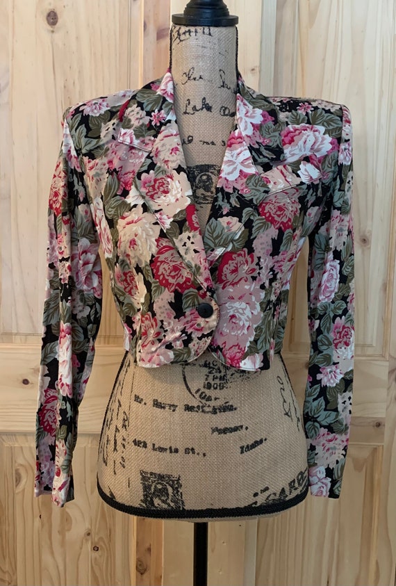 Vintage Judy Knapp Floral Print Jacket and Matchin