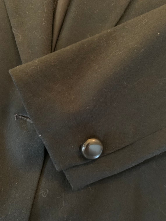 Vintage Suit, Galore Brand Black Wool Double Brea… - image 7
