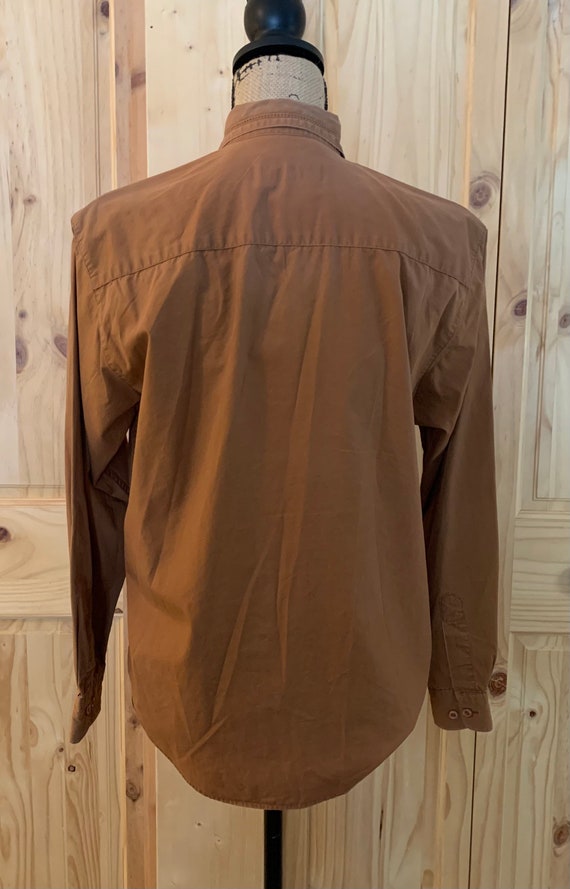 Vintage John Henry Brand Brown Long Sleeve Cotton… - image 3