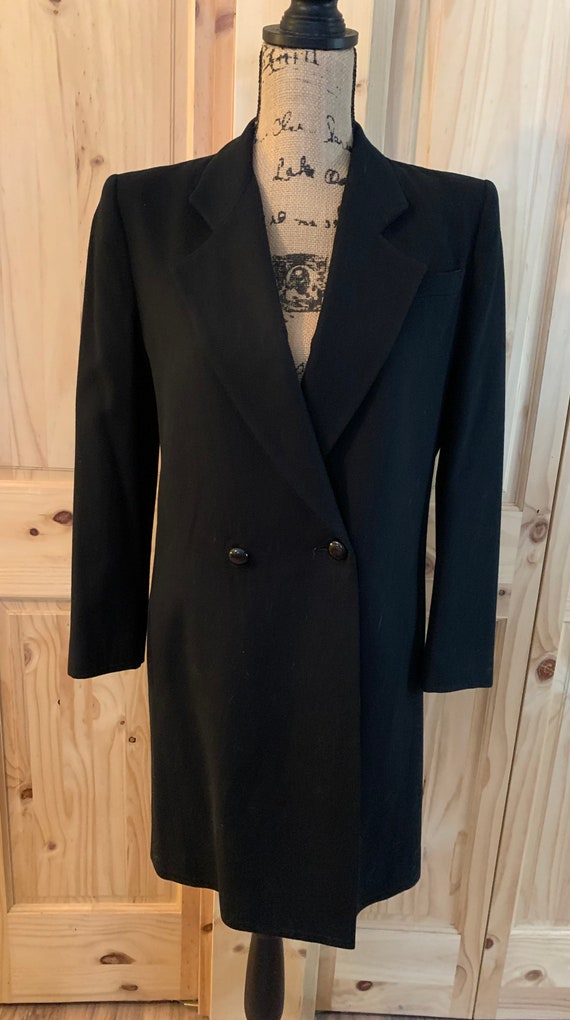Vintage Suit, Galore Brand Black Wool Double Brea… - image 2