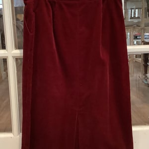 Vintage Casual Corner Straight Mid Calf Cotton Skirt