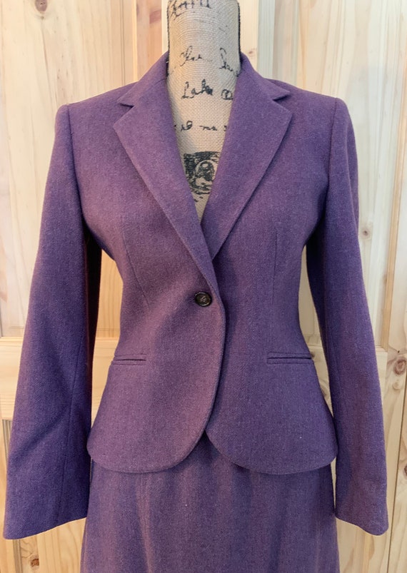 The Villager Vintage Plumb Wool Suit