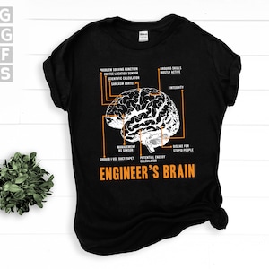 SVG, Png, Dxf, Eps -  Funny Engineer Brain Humor Joke Graphic, Engineering Graduation, Grad, Graduate, Technical Humor - digital downloads