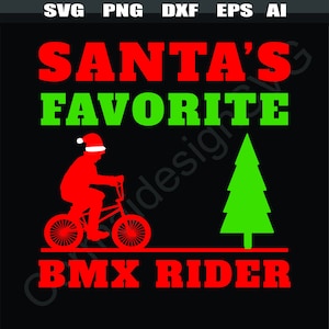 Noël Bmx svg, Bmx Bike svg, Bmx Biker svg, Bmx Biking svg, Bmx Bike Rider, Bmx Bike Riding, Bmx png, Bmx clipart, Santa, SVG pour Cricut