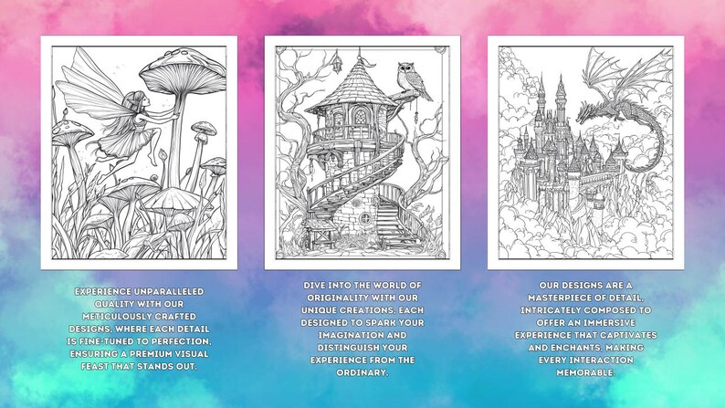 Fairyland COLORING BOOK Instant Download PDF File - an Enchanting ...