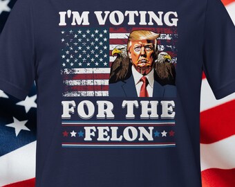 私は重罪人 2024 トランプ パッチ SVG に投票します | レーザー彫刻用