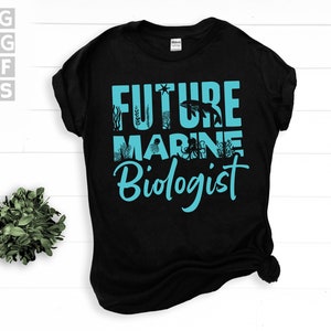 SVG, Png, Dxf, Eps - Futuro biologo marino con arte grafica degli animali oceanici, regalo per studenti di biologia marina - download digitali istantanei