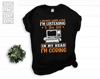 SVG, Png, Dxf, Eps - Funny Computer Programmer, Coding, Code Monkey, Software Developer, Programming Humor Joke - instant digital downloads
