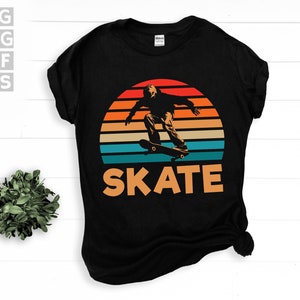 SVG, Png, Dxf, Eps - SKATE, style rétro des années 70, skateboard, skateur, skateboard téléchargements numériques instantanés