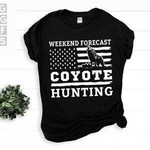 SVG, Png, Dxf, Eps - Pronóstico de fin de semana COYOTE HUNTING Arte gráfico, Coyote Hunter, Bandera Americana, Patriótico, descargas digitales instantáneas